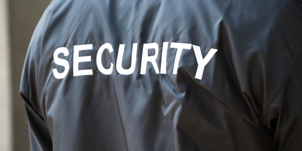 Photo Of Back Of Security Guard Jacket